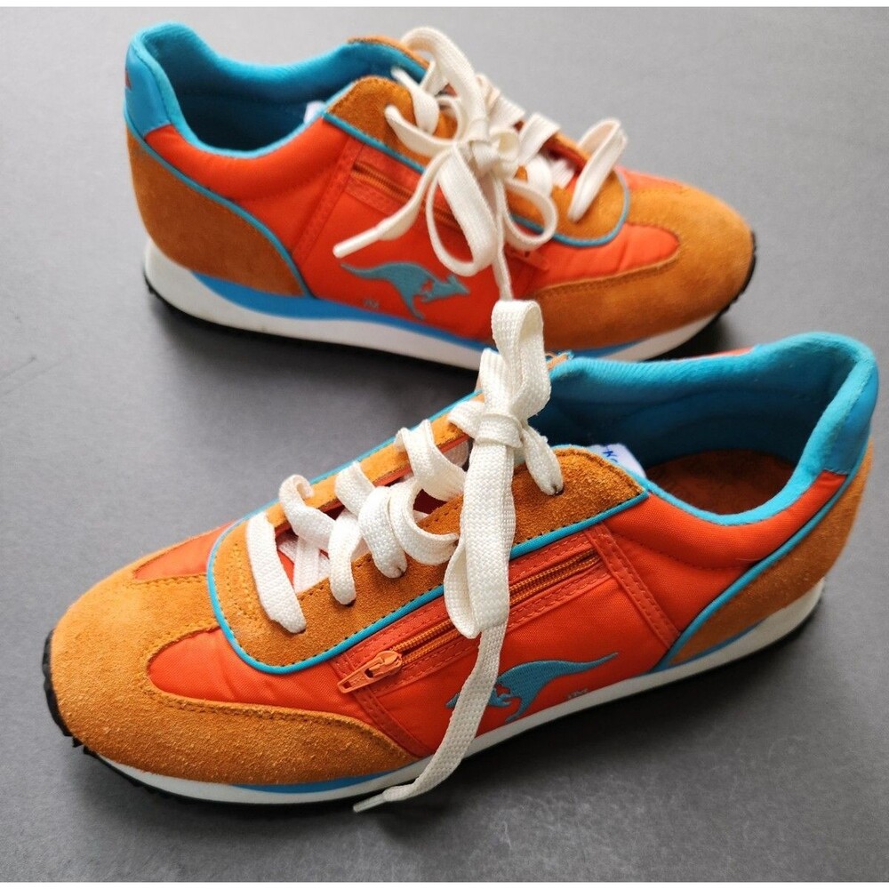 Kangaroos Orange And Teal Women’s Size 9 Vintage Sneakers Y2K Tennis Shoes